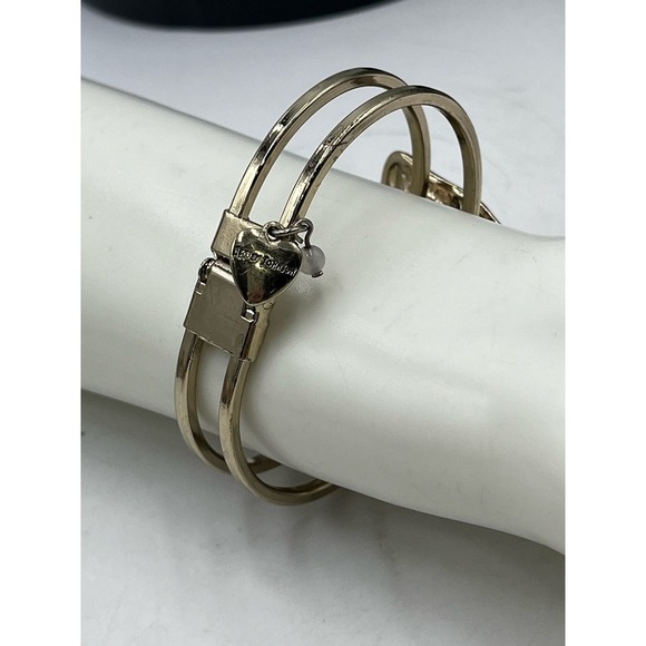 Betsey Johnson Pink Crystals Trunk Up Good Luck Elephant Bangle Hinged  Bracelet - Picture 5 of 13